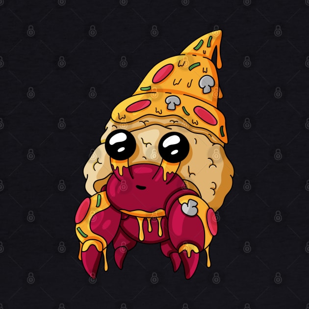 Cute pizza hermit crab creature by Funner